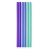 Silikids - Reusable Silicone Straws 6pk - Ombre Blue