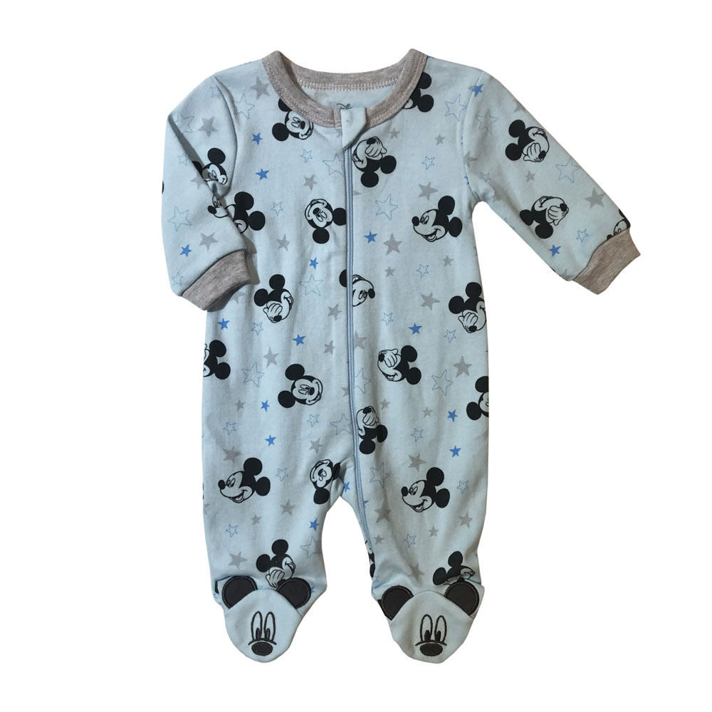 Disney Mickey Mouse footed sleeper Blue 6 Months