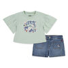 Levis T-Shirt and Shorts Set - Celadon