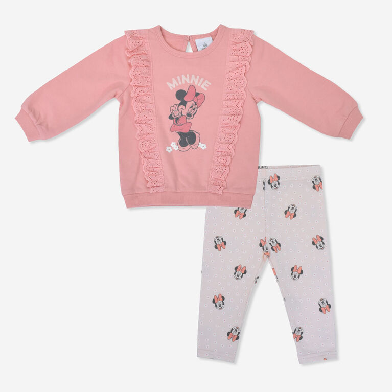 Minnie Mouse Legging Set Pink 9/12M