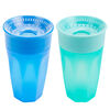 Gobelet de transition de Dr. Brown's Milestones Cheers360 300 ml paquet de 2 bleu et vert.