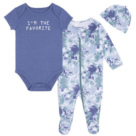 Petit Lem-Bebe Enscx Dormeuse Tricot Turquoise