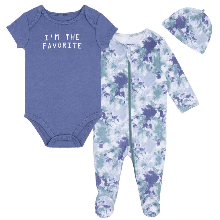 Petit Lem-Bebe Enscx Dormeuse Tricot Turquoise