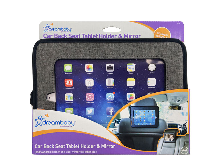 Porte-tablette et miroir pour siège arrière de voiture Dreambaby