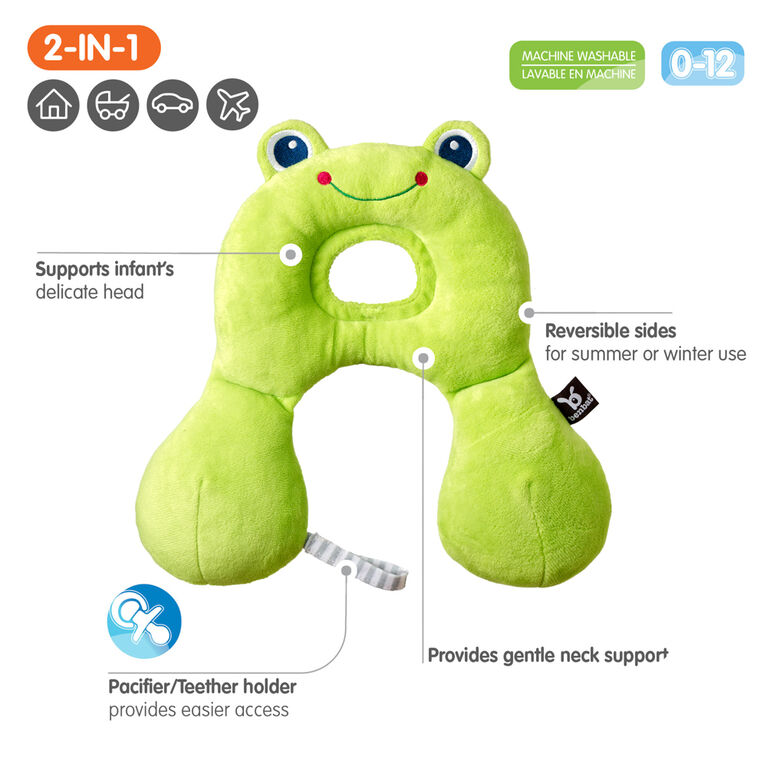Benbat - Total Support Headrest - Frog / Green / 0-12 Months Old