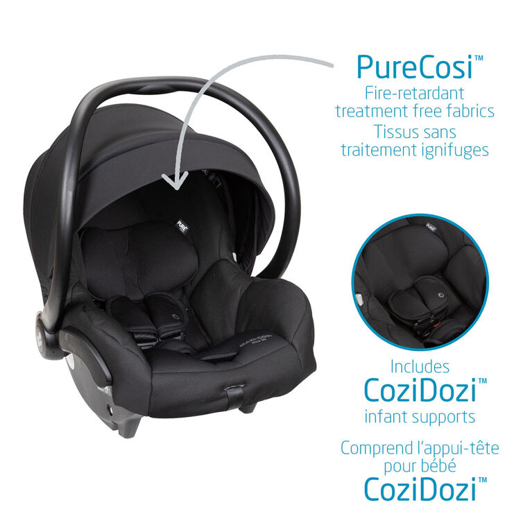 Gia XP 3-Wheel Travel System - Midnight Black