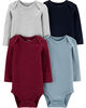 Carter's 4-Pack Long-Sleeve Original Bodysuits Assorted - Newborn