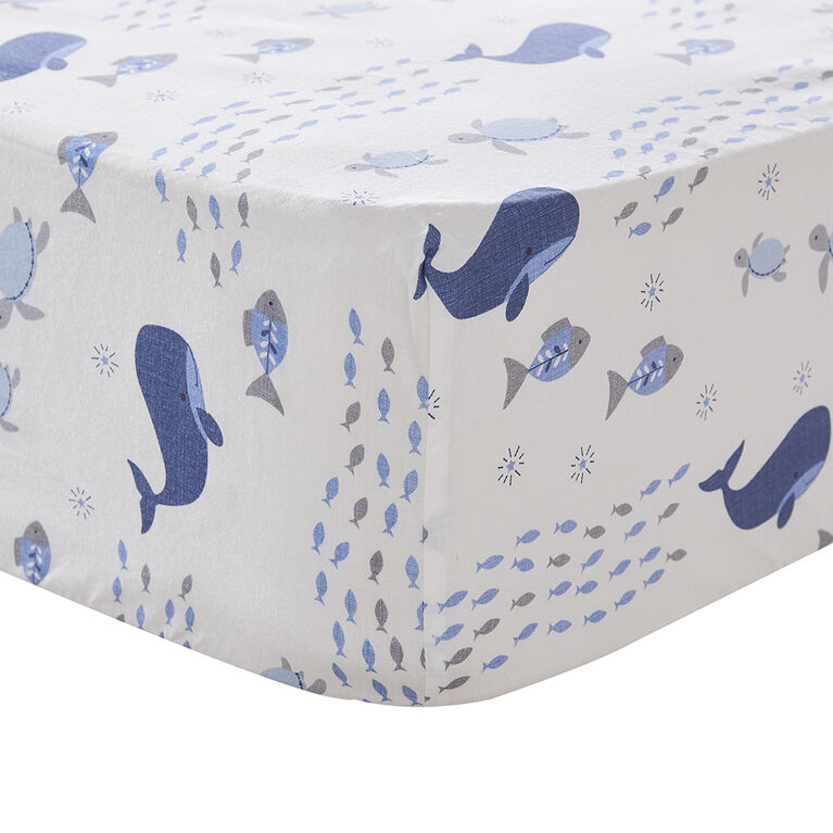 Drap-housse Boho Bay Sealife pour lit de bébé