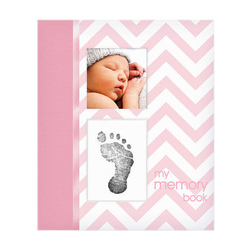 Pearhead Memory Book Chevron Pink English Edition