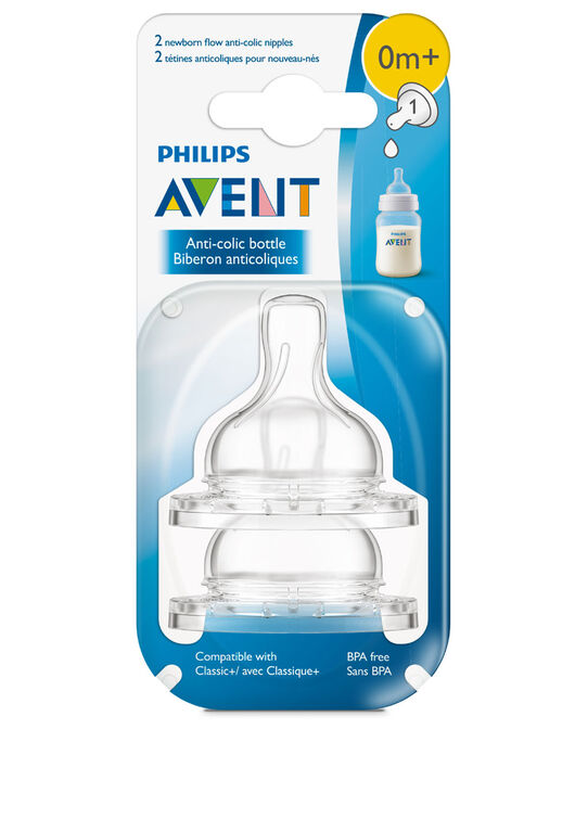Philips Avent Anti-colic baby bottle, Newborn Flow, 2-Pack