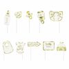 Gold Baby Shower Photo Props 10 pieces - English Edition