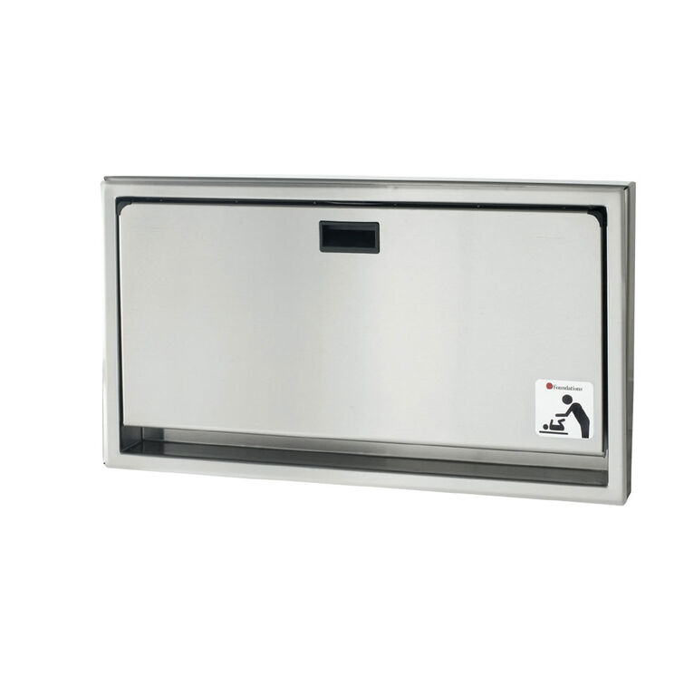 Foundations Stainless Steel Horizontal Surface Mount Baby Changing Station