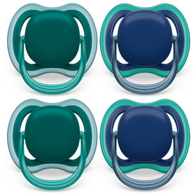 Avent Ultra Air Pacifier 6-18m opal /blue 4pk