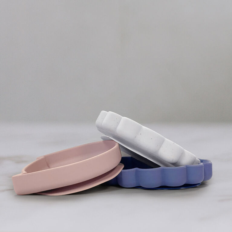 SiliLion - Mess-free silicone plate - Mineral Blue