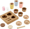 Coffret de jeu en bois Café pour emporter Fisher-Price, coffret de jeu préscolaire, 15 éléments en bois