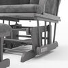 Chaise berçante et ottomane confortables Forever Eclectic de Child Craft, Gris froid avec coussin gris foncé.