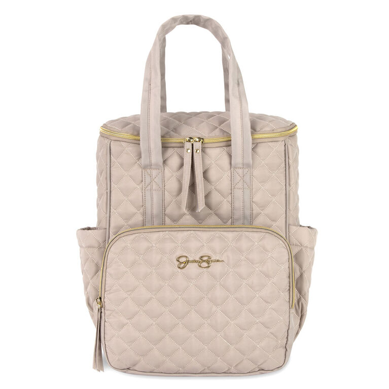 Jessica Simpson Charity 3Pc Diaper Backpack Set, Champagne