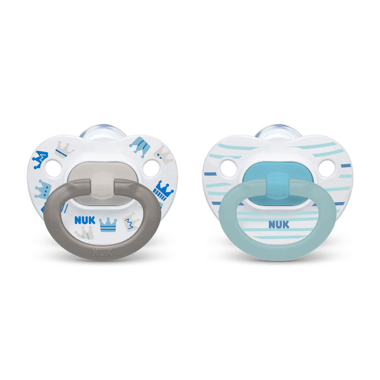 NUK Orthodontic Pacifiers, 0-6 Months, 2-Pack