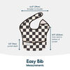 Tiny Twinkle - Mess Proof Easy Bib 3pk - Checkered Black, Blue, Green 6-24M