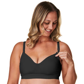 Basics by Bravado Double Layer Maternity and Nursing Bra, Black