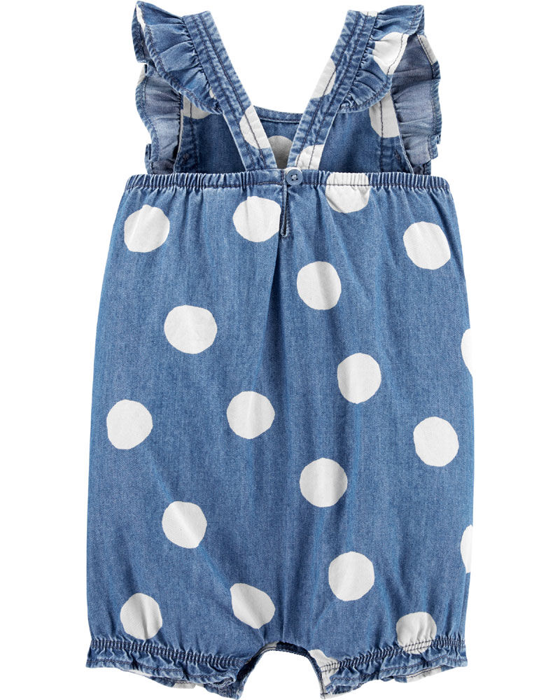 baby chambray romper