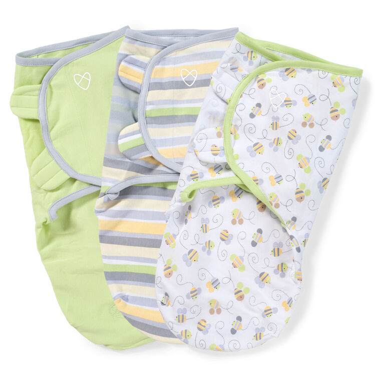 Summer Infant SwaddleMe Original Swaddle Small/Med 3 Pack Busy