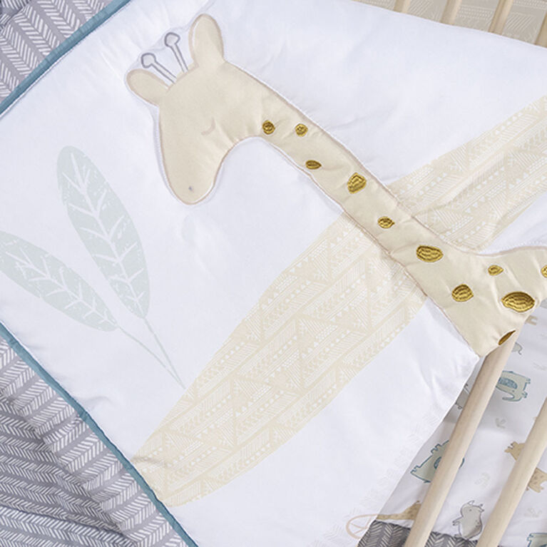 Sammy & Lou 4 Piece Crib Bedding Set - Safari Babies