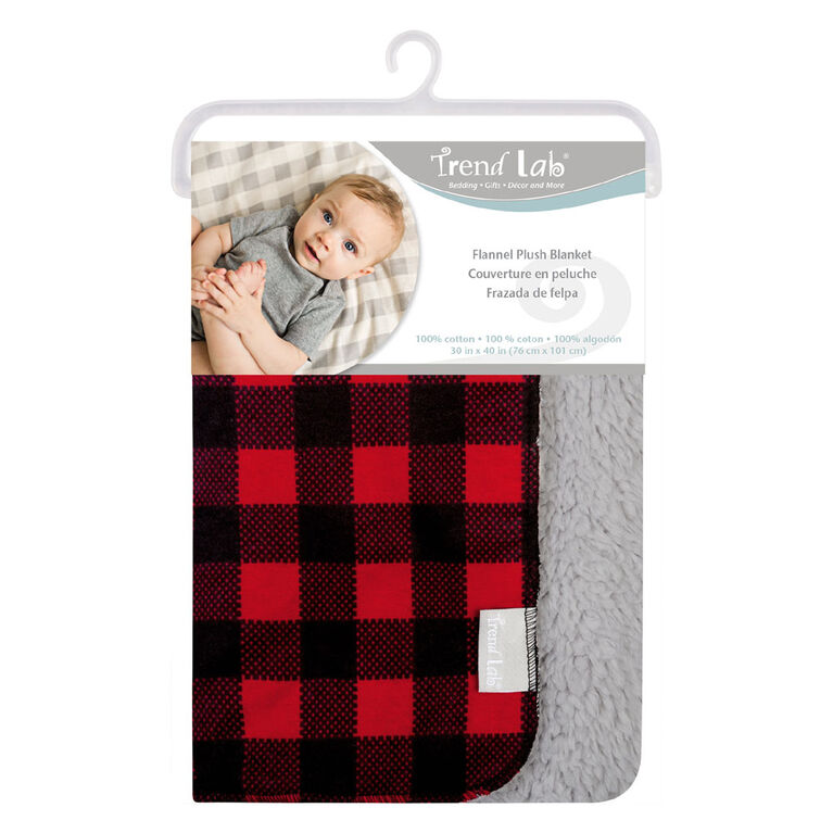 Buffalo Check Faux Shearling Blanket