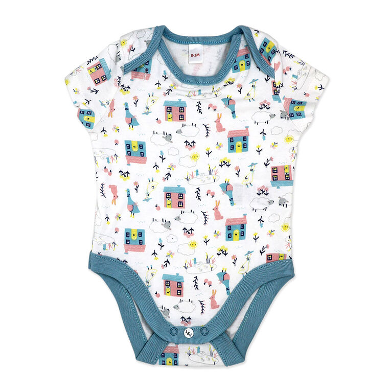 Lily & Jack Organic 3 Piece Bodysuit: Birdhouse 6-12M