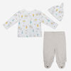 Winnie the Pooh Cardigan Set Oat Mix Newborn/0M