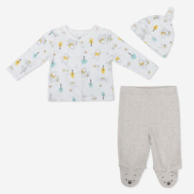 Pooh ens.Cardigan Unisex Beige 