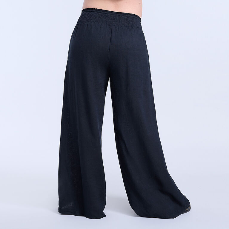 Motherhood Smocked Waist Wide Leg Pant