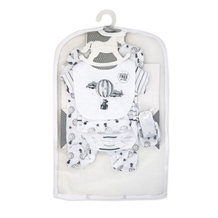 Rock a Bye Baby Hot Air Balloon Layette Gift Bag Set 0-3M