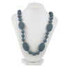 Nuby Teething Trends Teething Necklace with Round+Flat Beads - Grey