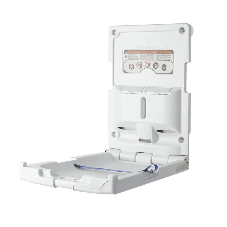 Foundations Vertical Surface Mount Baby Changing Station (EZ Mount Backer Plate Included)