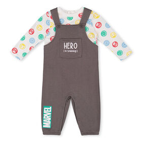 Avengers Overall Set Charcoal 3/6M