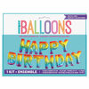 Ensemble De Bannières En Forme De Ballon Avec Lettre ``Happy Birthday`` De Feuille D`Arc-En-Ciel, 14 `` - Édition anglaise