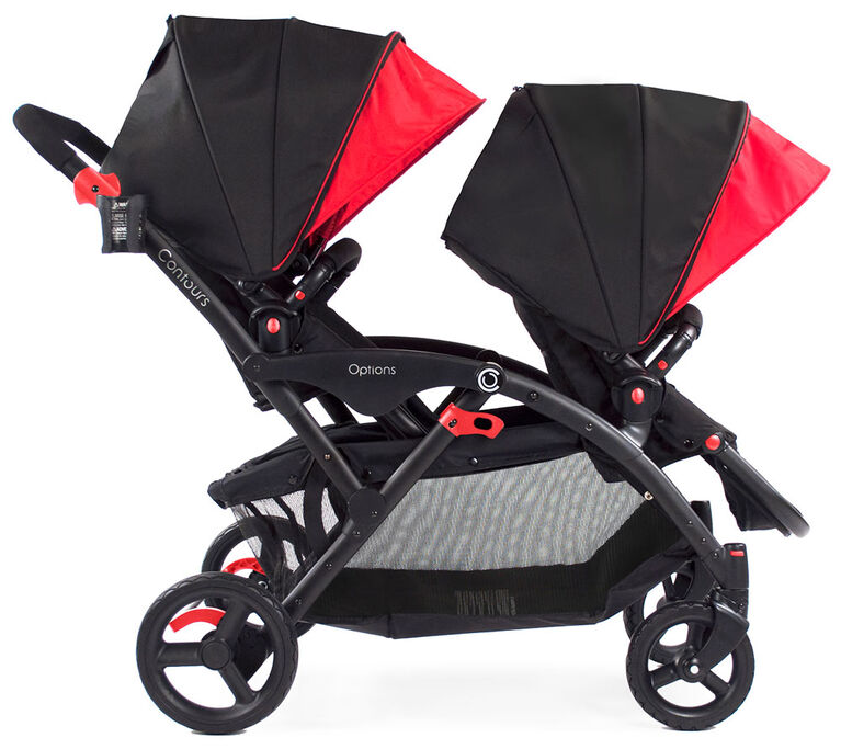 Contours Options Tandem Stroller - Black/Red - R Exclusive