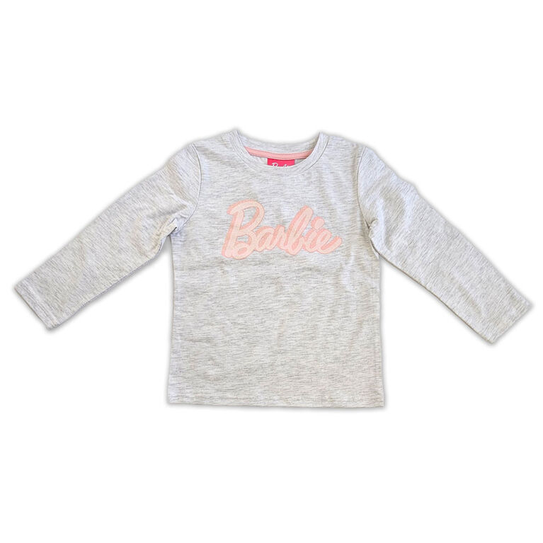 Barbie Long Sleeve Tee - Lt. Grey 2T