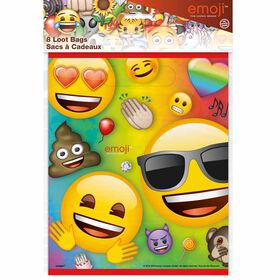 Rainbow  Emoji Loot Bags, 8 pieces