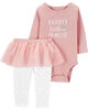 Ensemble 2 pi&egrave;ces cache-couche &agrave; tutu princesse et pantalon Carter&rsquo;s - rose, 6 mois