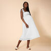 Motherhood Ruffle Sleeve Smocked Bodice Midi Dress