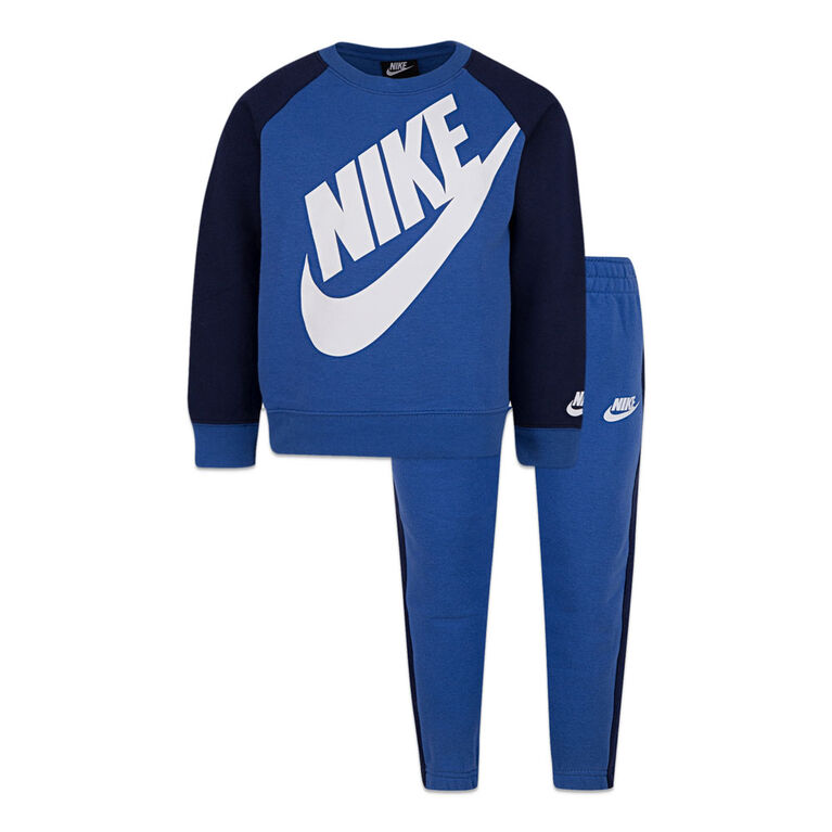 Nike top and Jog pant Set - Blue, 12 Months