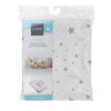 Kushies Crib Sheet Flannel Grey Scribble Stars
