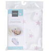 Kushies Bassinet Sheet Flannel Pink Scribble Stars