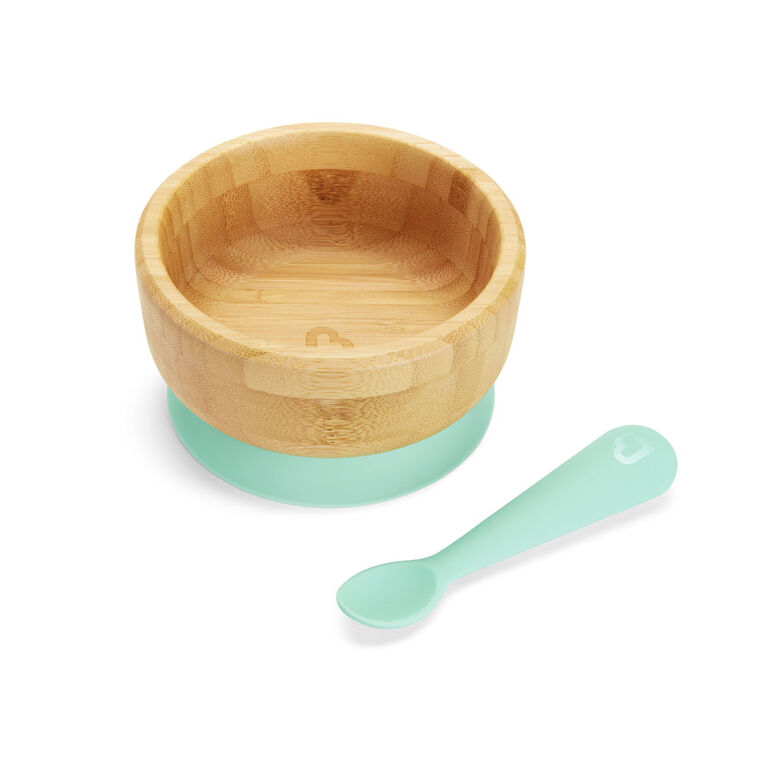 Bol et cuillère à ventouse Bambou