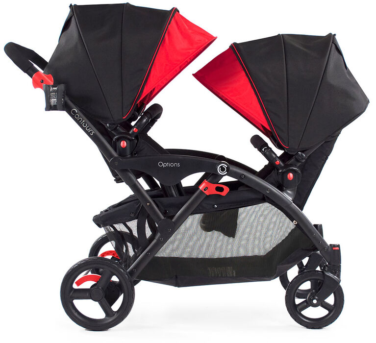 Contours Options Tandem Stroller - Black/Red - R Exclusive