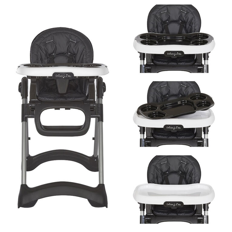 Solid Times Lightweight Portable Highchair-Black