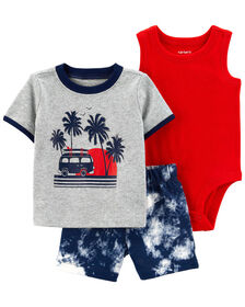 Carter's  Three Piece Beach Van Shorts Set 18M