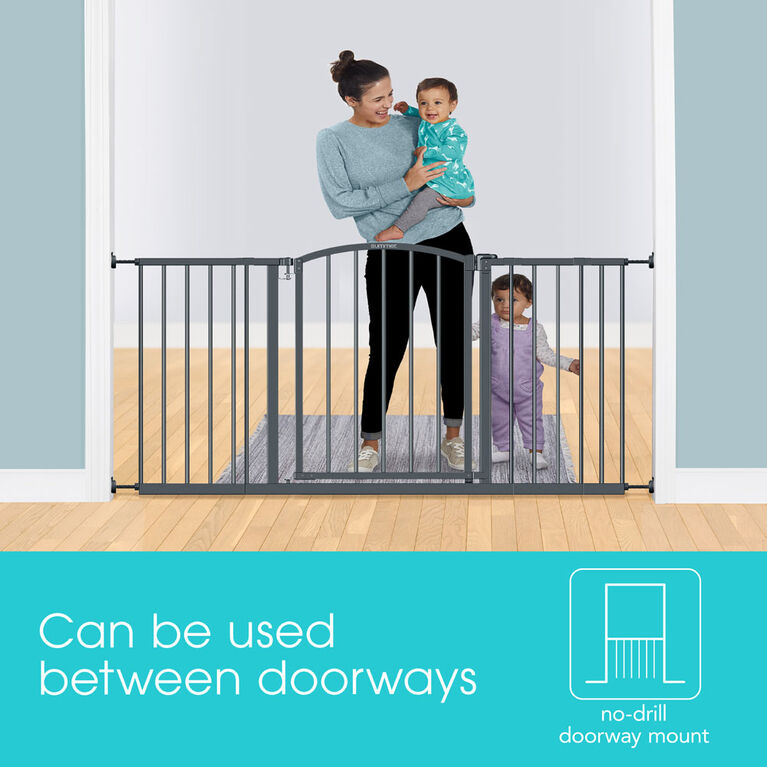 Extra Wide Decor Safety Gate Grey